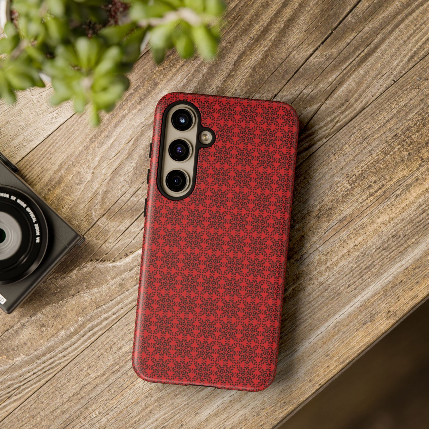 Vibrant Kaleidoscope - Black - Scarlet - Tough Cases