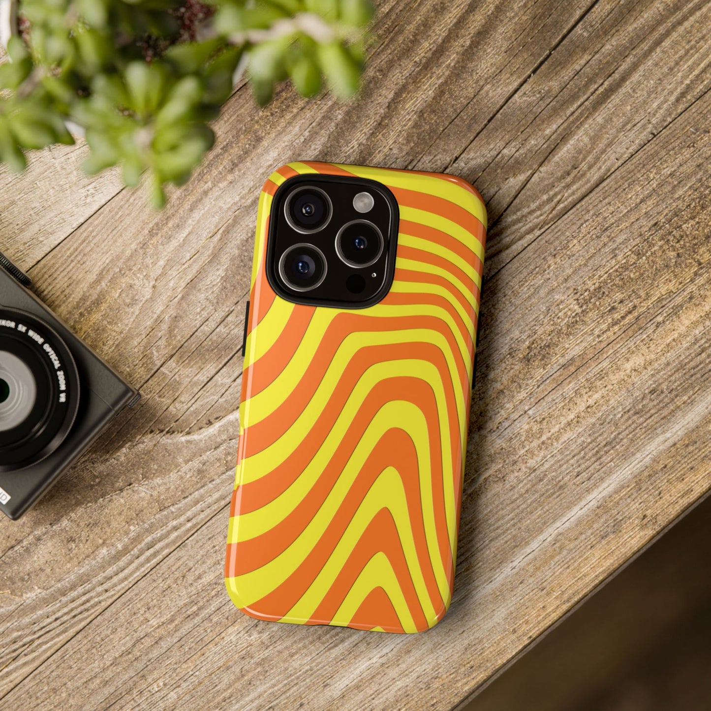 Retro wavy - Yellow and Orange - Tough Cases