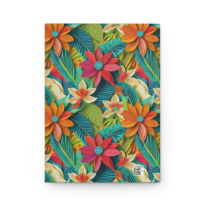 Multiple Tropical Flowers1 - Hardcover Journal Matte