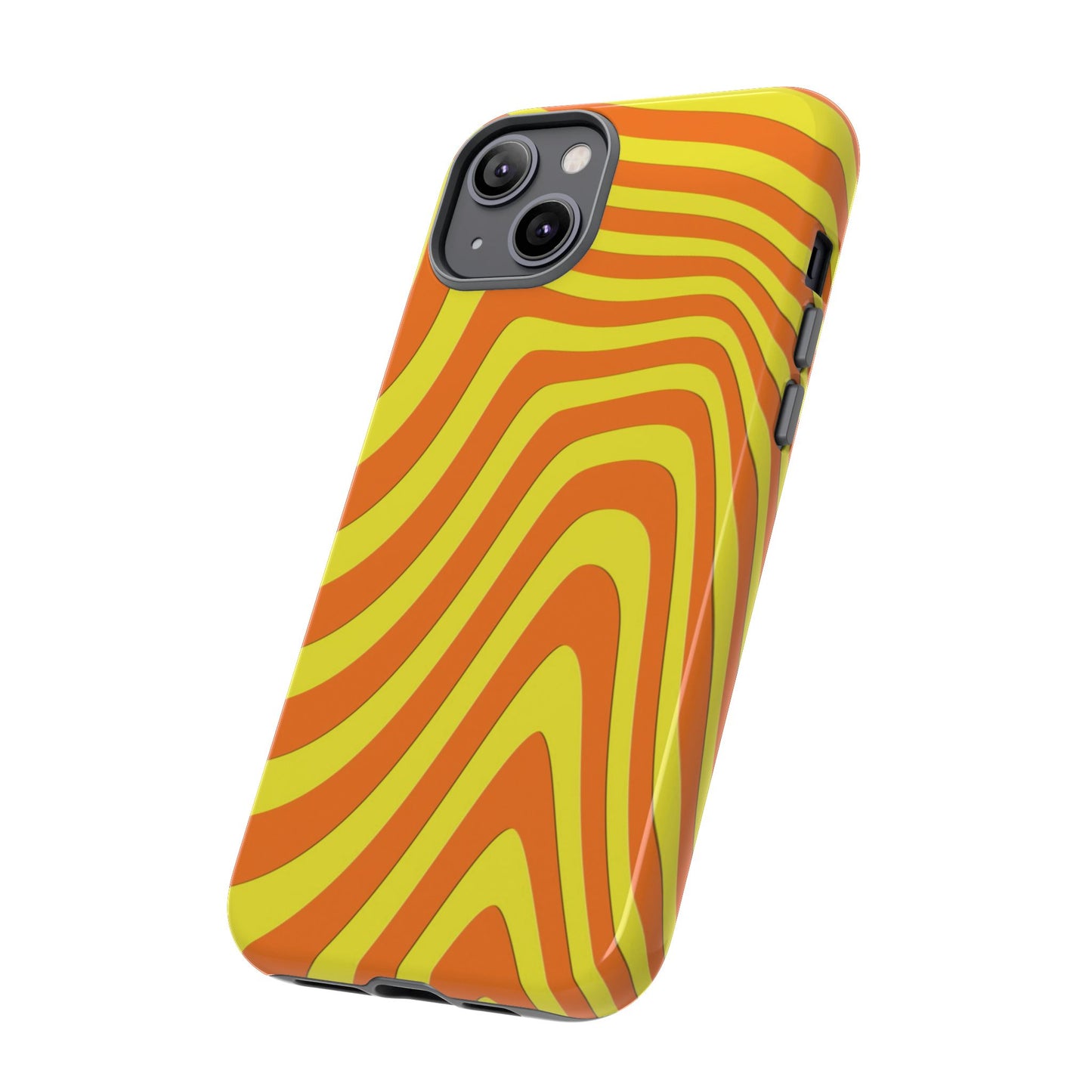 Retro wavy - Yellow and Orange - Tough Cases