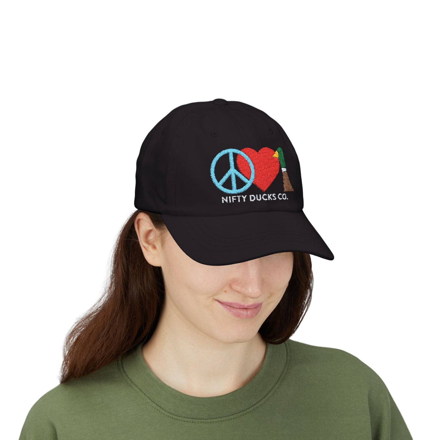 Peace Love and Ducks - Nifty Ducks Co - Classic Dad Cap