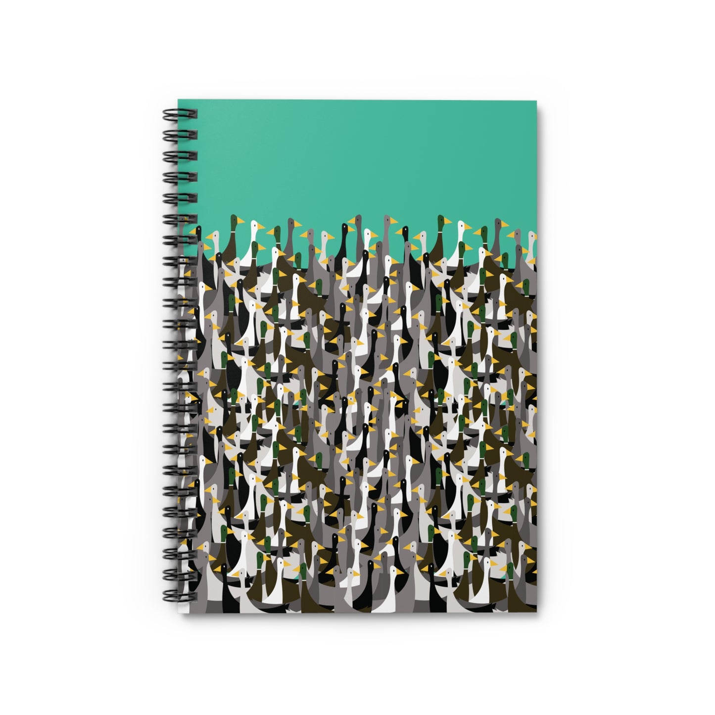 That is a LOT of ducks - Turquoise 12d3ad - Spiral Notebook - Ruled Line