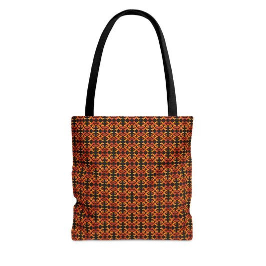 Letter Art - C - Orange - Black 000000 - Tote Bag