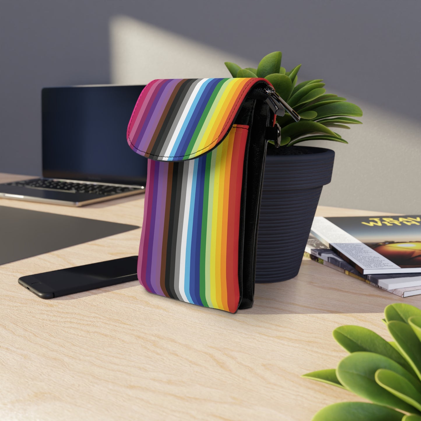 Rainbow Stripes - Pride - Small Cell Phone Wallet