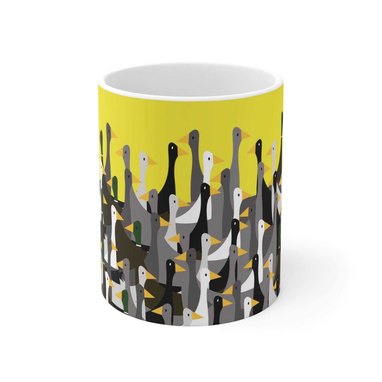 That is a LOT of ducks - Yellow fff800  - Mug 11oz