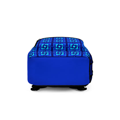 Intersecting Squares - Blues - Backpack