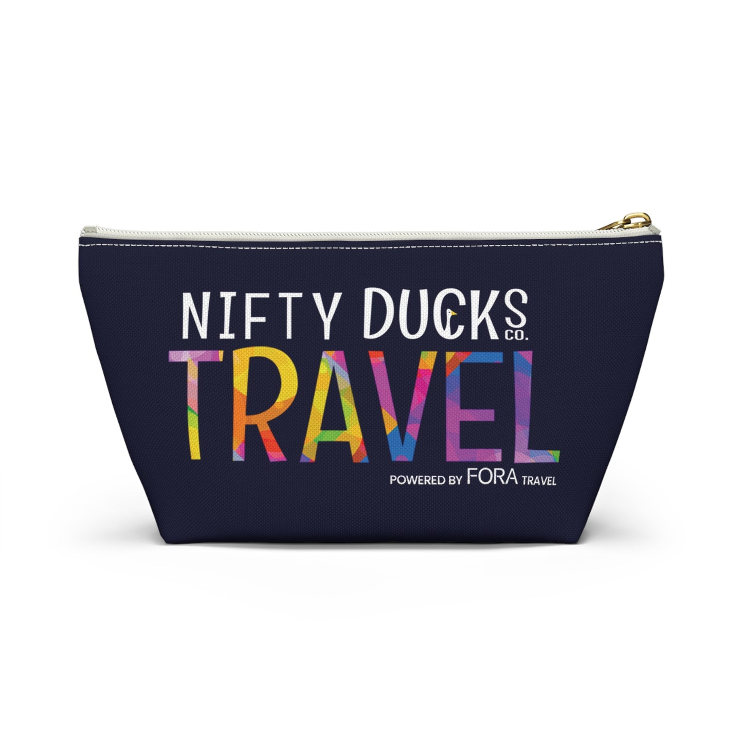 Nifty Ducks Co Travel Logo - Accessory Pouch w T-bottom