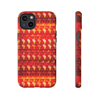 Geometric Flame - Red Triangles - Boston University Red d00000 - Tough Cases