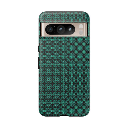 Vibrant Kaleidoscope - Turquoise - Black - Tough Cases