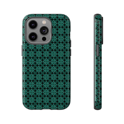 Vibrant Kaleidoscope - Turquoise - Black - Tough Cases