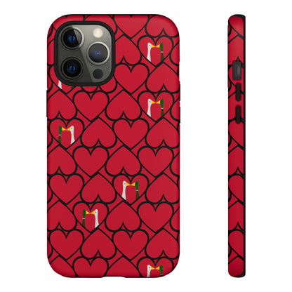 Ducks in hearts - Fire Engine Red c8092e - Tough Cases