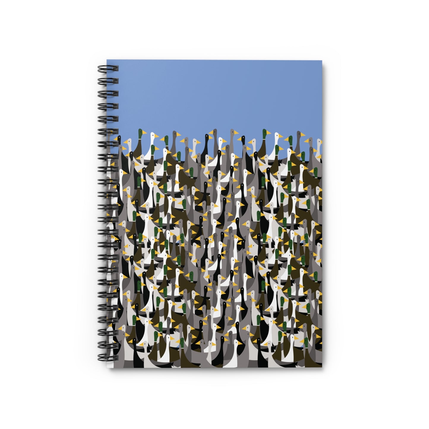 That is a LOT of ducks - Fennel Flower 74a6ff - Spiral Notebook - Ruled Line