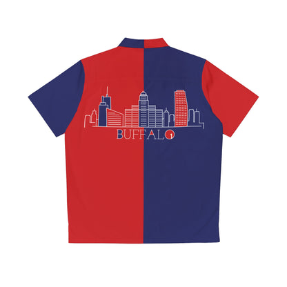 Buffalo - Red White and Blue City series - Men's Hawaiian Shirt