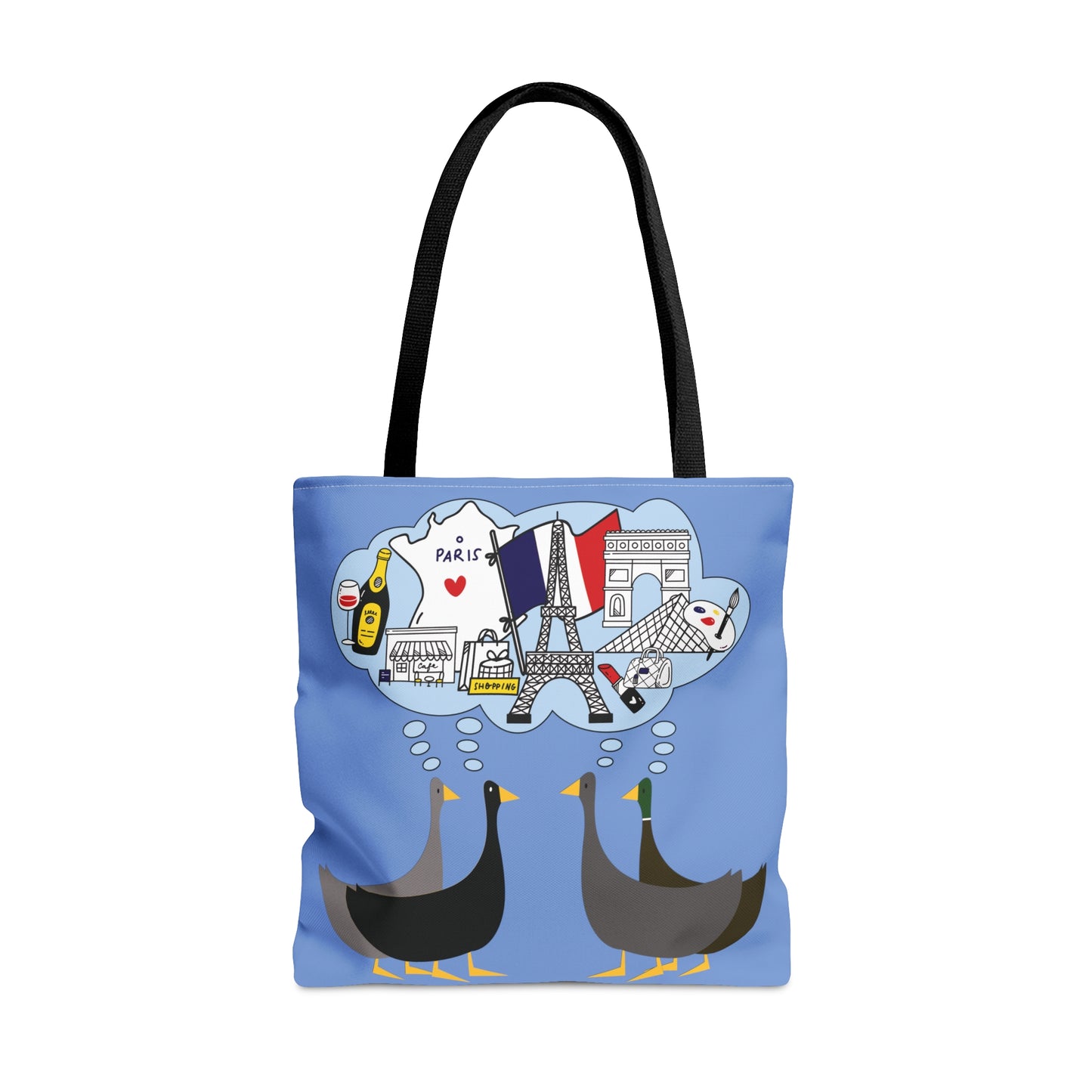 Ducks dreaming of Paris - Fennel Flower 74a6ff - Tote Bag