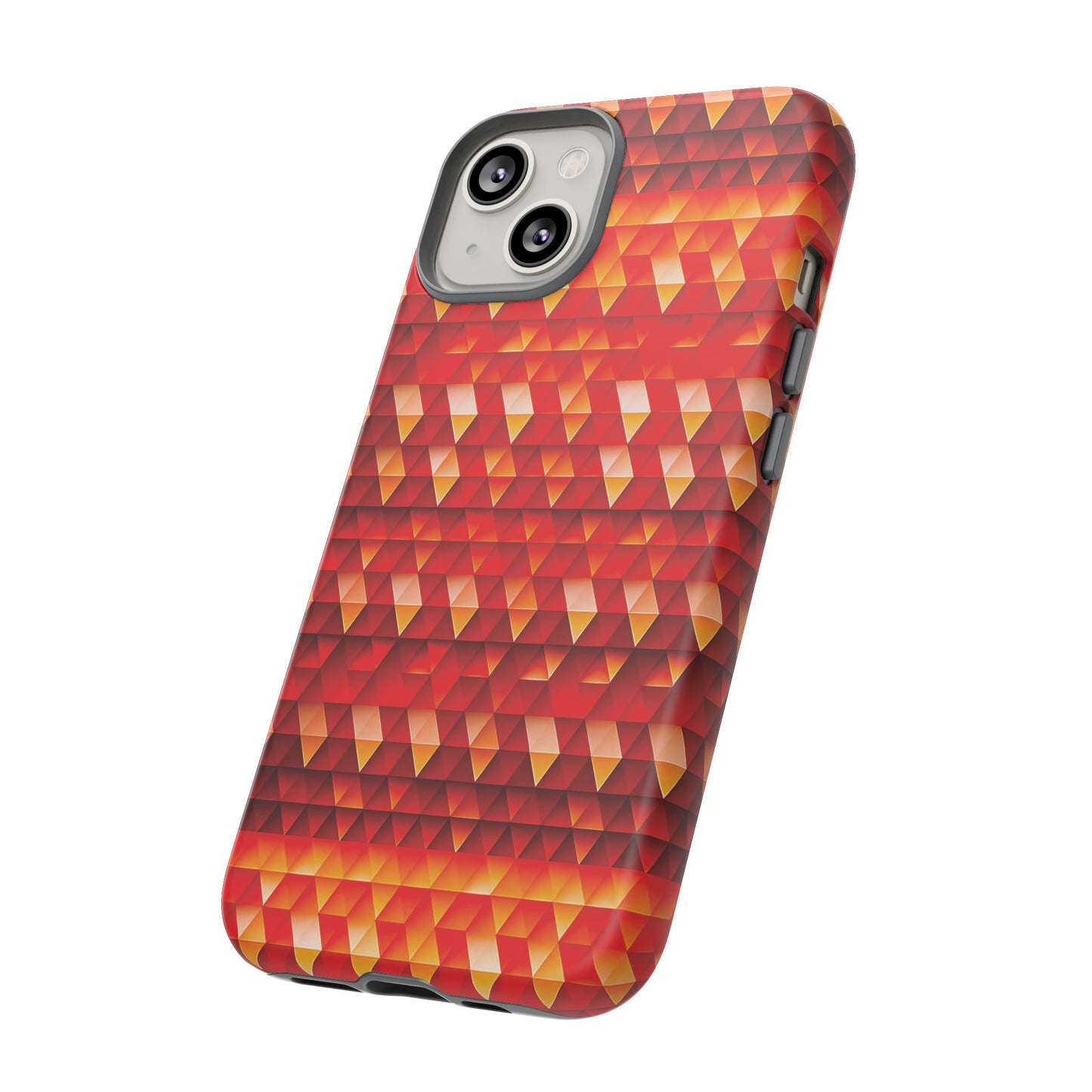 Geometric Flame - Red Triangles - Boston University Red d00000 - Tough Cases