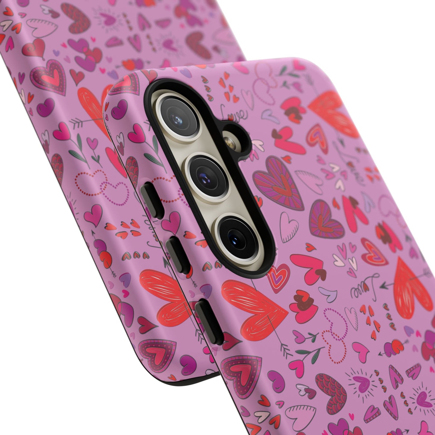 Heart Doodles - Fuschia Pink ff8eff - Tough Cases