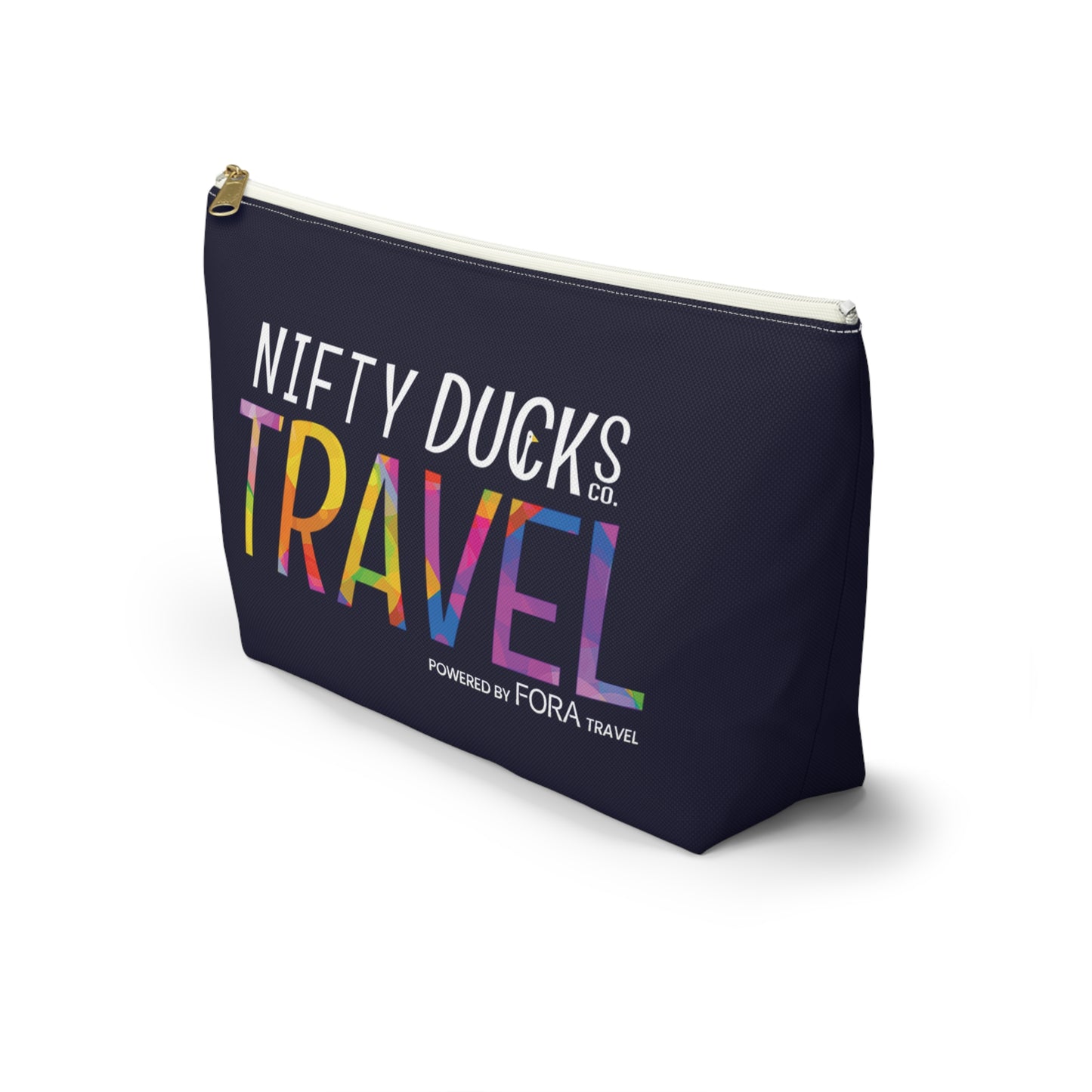 Nifty Ducks Co Travel Logo - Accessory Pouch w T-bottom