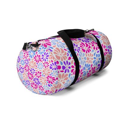 Bright Floral Print - White ffffff - Duffel Bag