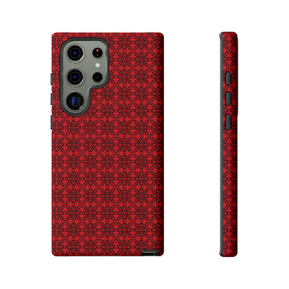 Vibrant Kaleidoscope - Black - Scarlet - Tough Cases