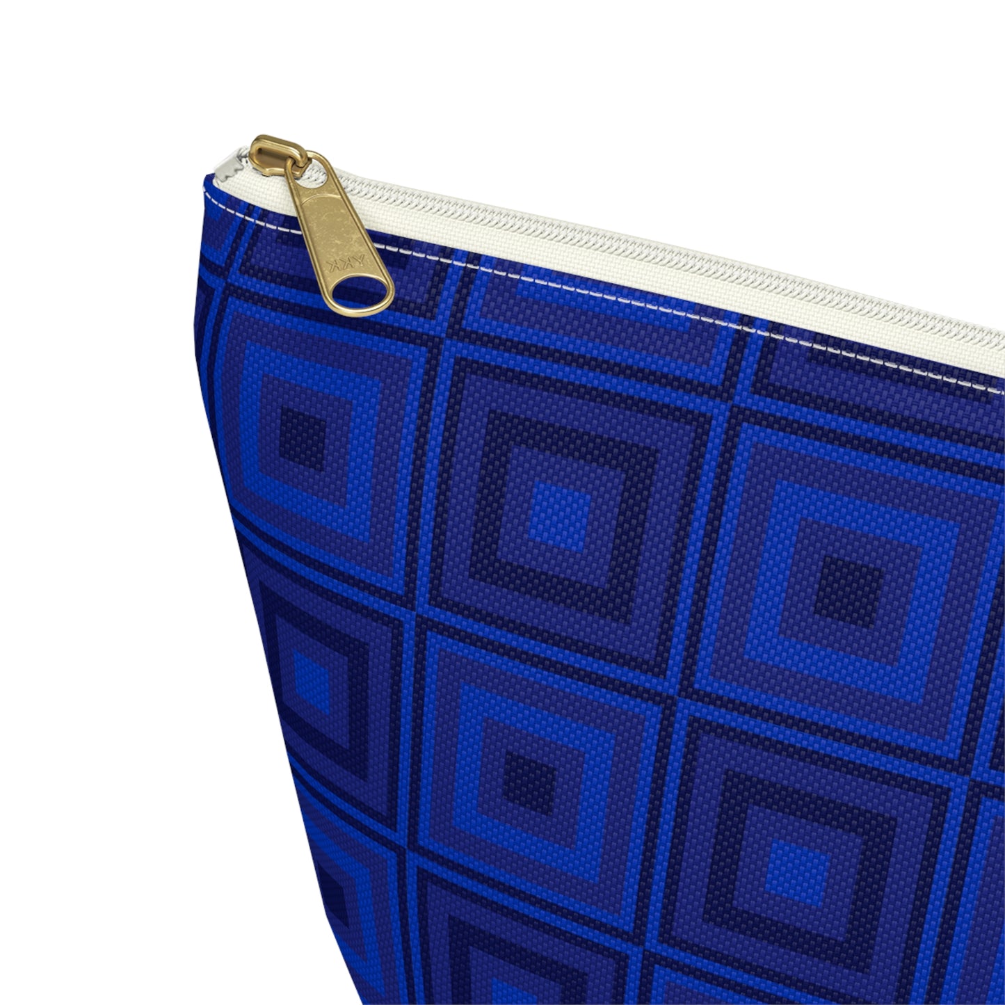 Blue Squares - Accessory Pouch w T-bottom