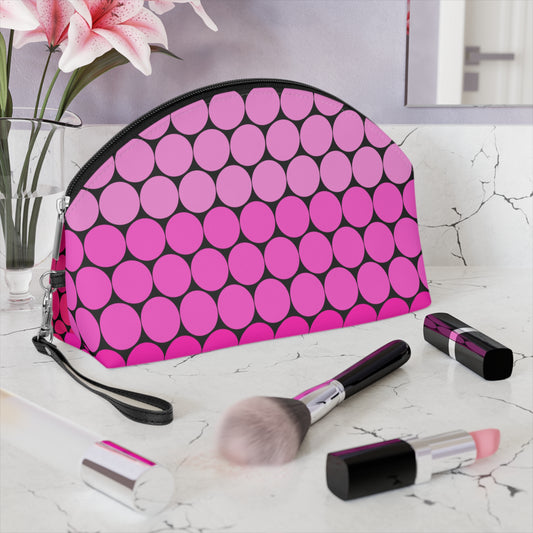 Variations on a Pink Rose - black 000000 - Makeup Bag