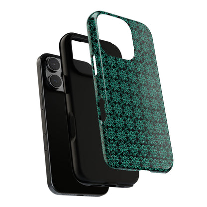 Vibrant Kaleidoscope - Turquoise - Black - Tough Cases