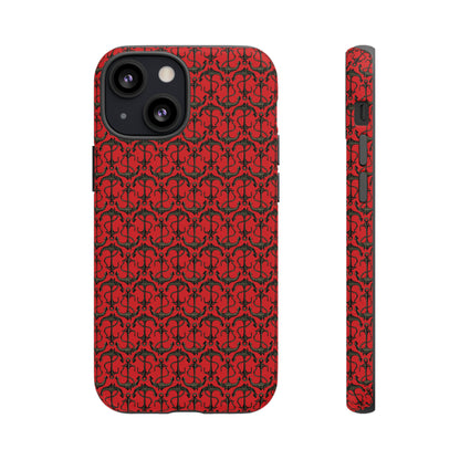 Anchors Away - Black Gray - Scarlet de0000 - Tough Cases