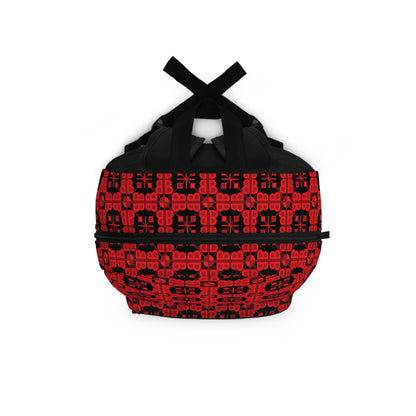 Letter Art - B - Red - Black 000000 - Backpack