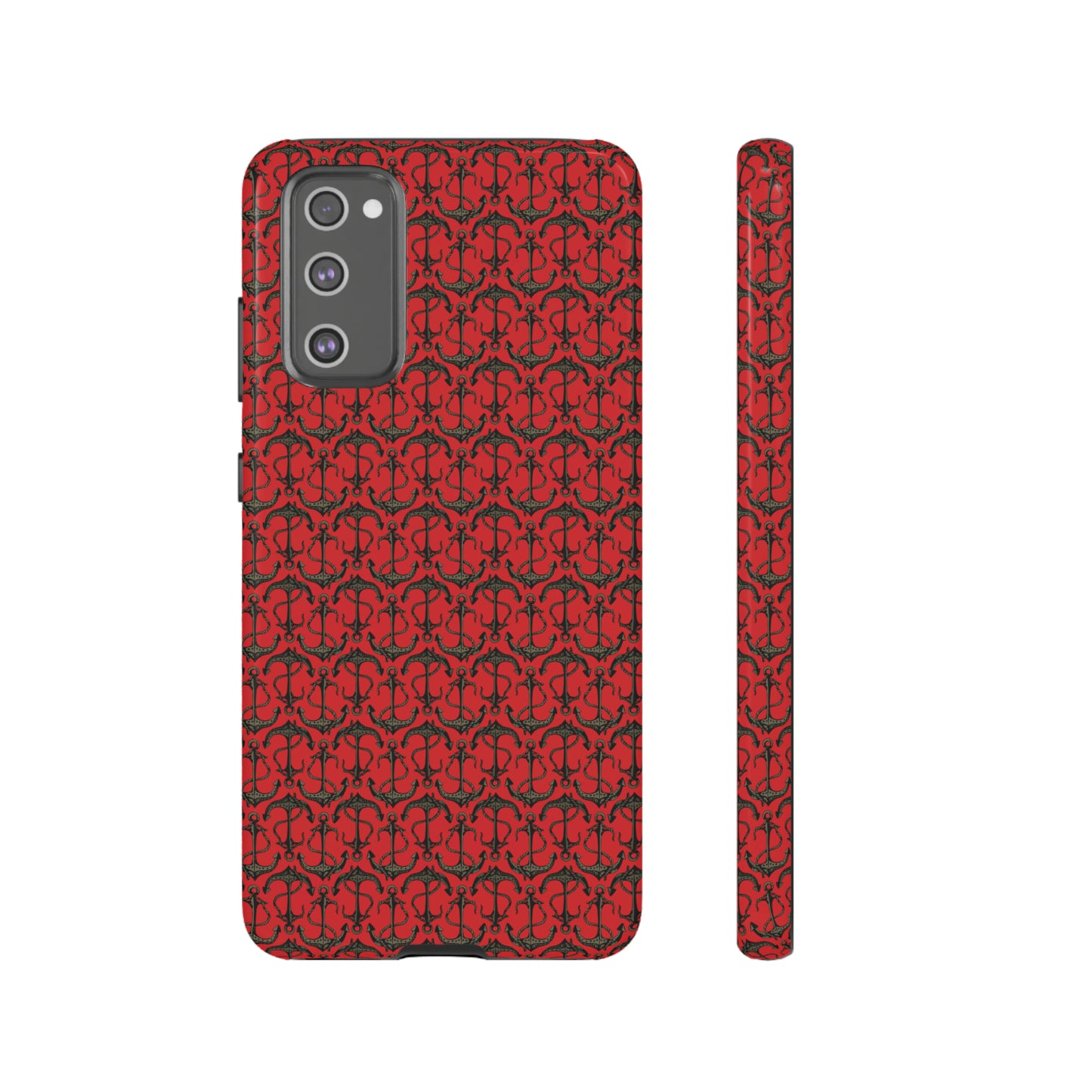 Anchors Away - Black Gray - Scarlet de0000 - Tough Cases