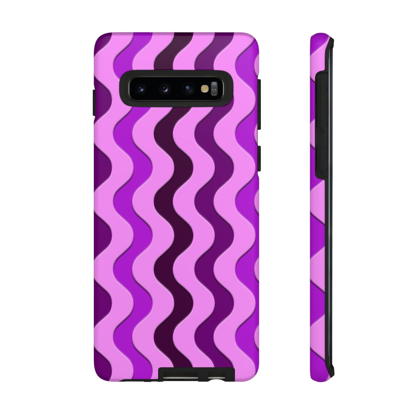 Vertical retro wavy purple and pink - Tough Cases