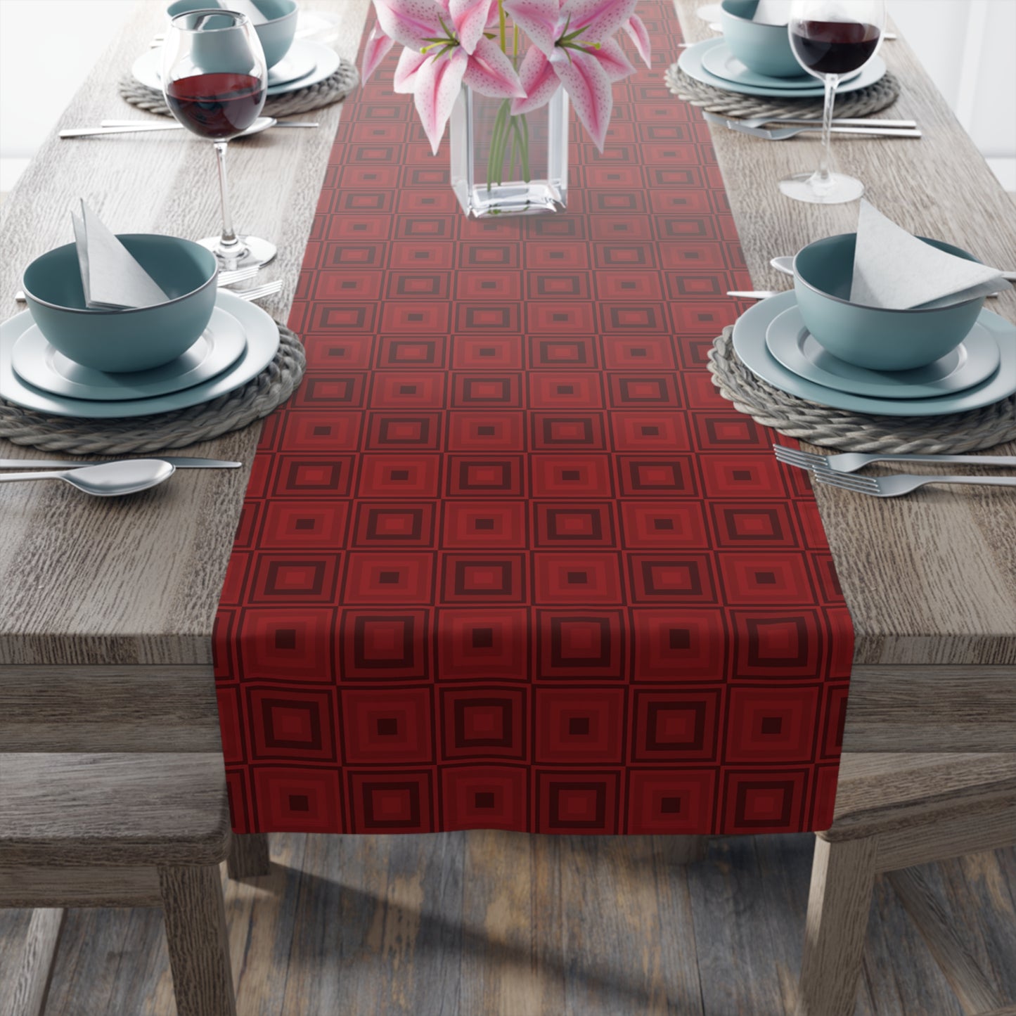 Blood Red - Mordant Red 19 Squares - Table Runner