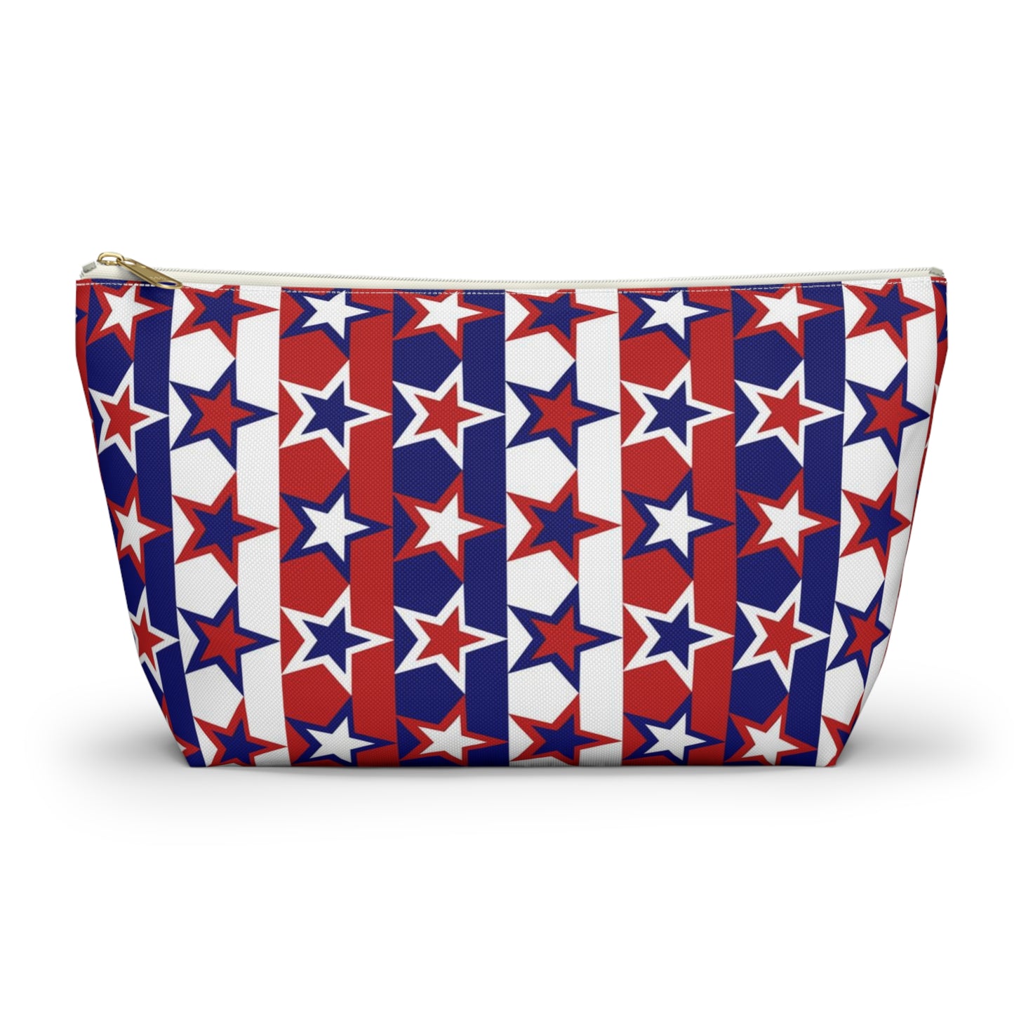 Red White and Blue Stars - Stripes - Accessory Pouch w T-bottom