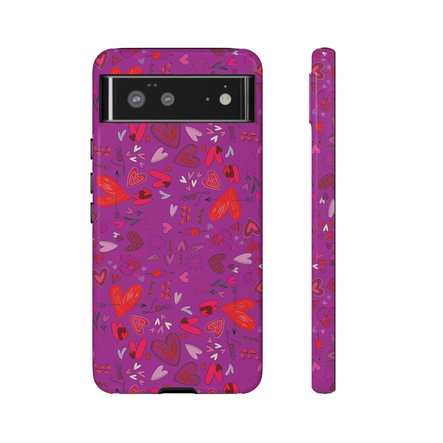 Heart Doodles - Deep Magenta B805AE - Tough Cases