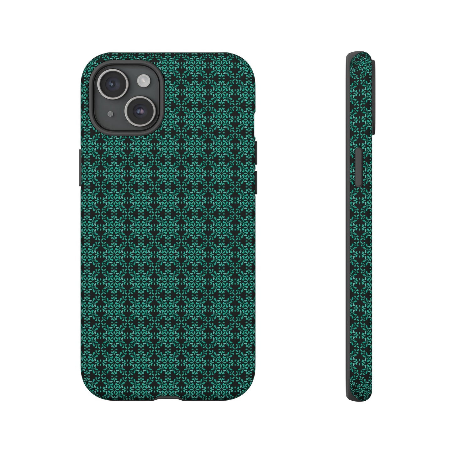 Vibrant Kaleidoscope - Turquoise - Black - Tough Cases