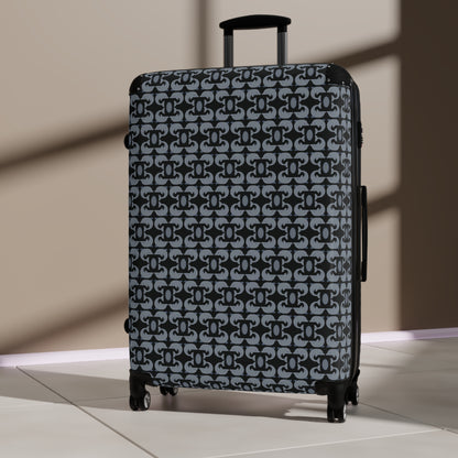 Playful Dolphins - Black 000000 - Suitcase