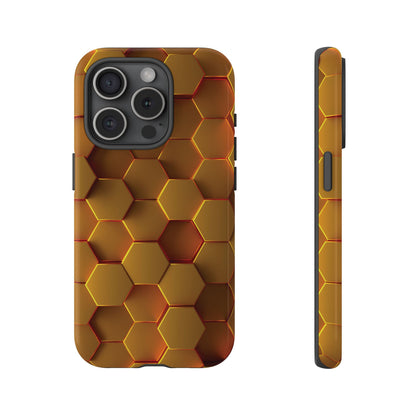 Hexagonal pattern - Gold - Tough Cases