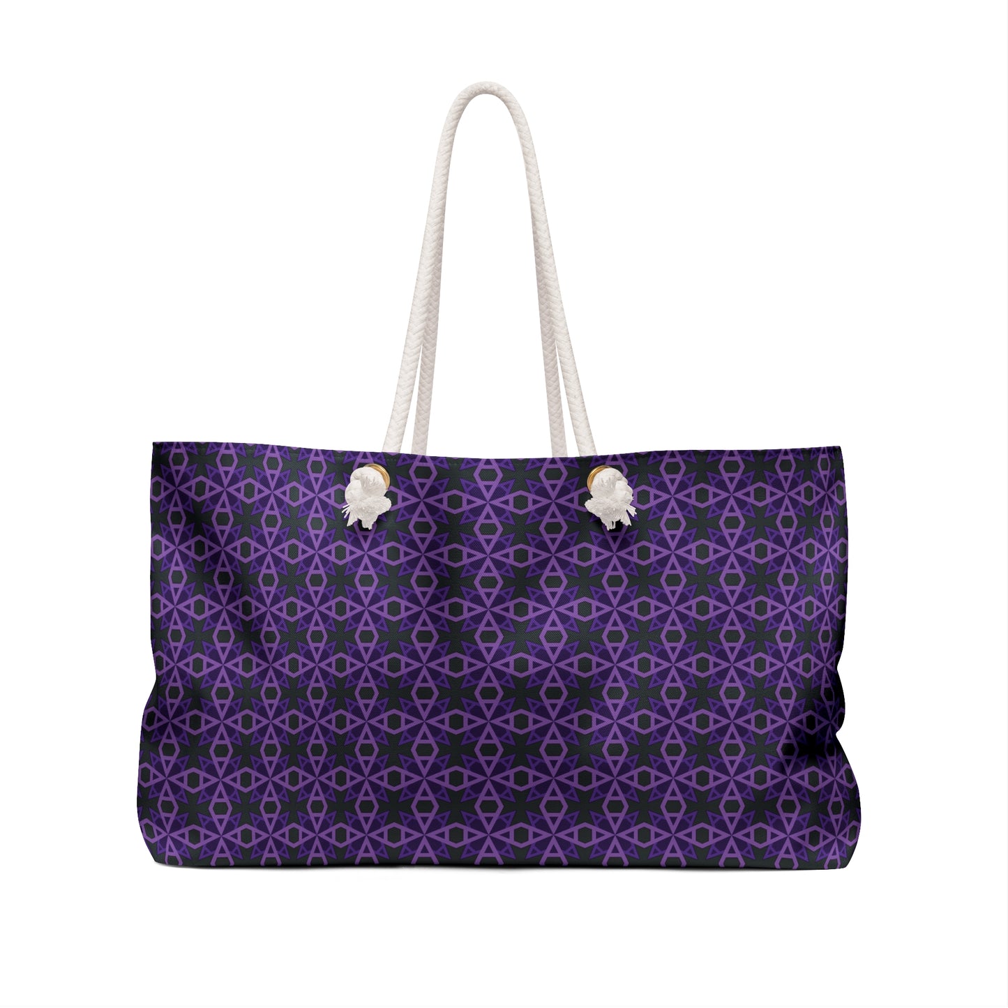 Letter Art - A - Purple - Black 000000 - Weekender Bag