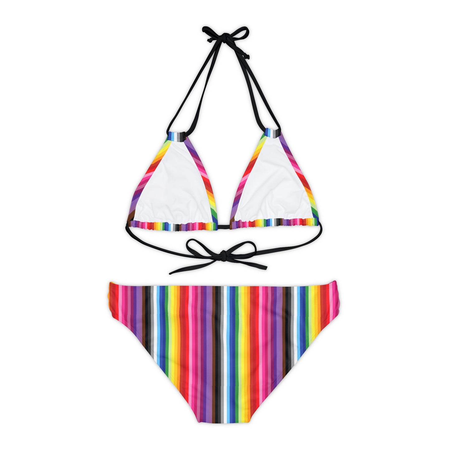 Rainbow Stripes - Pride - Strappy Bikini Set