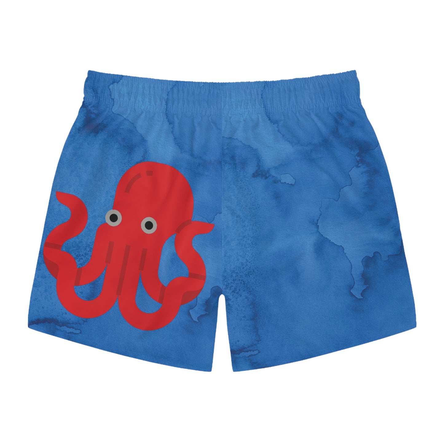 Big Octopus - Dark Blue Watercolor - Swim Trunks