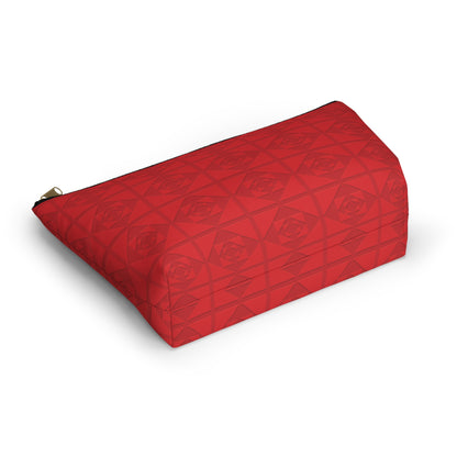 Embossed Geometric Pattern - Accessory Pouch w T-bottom