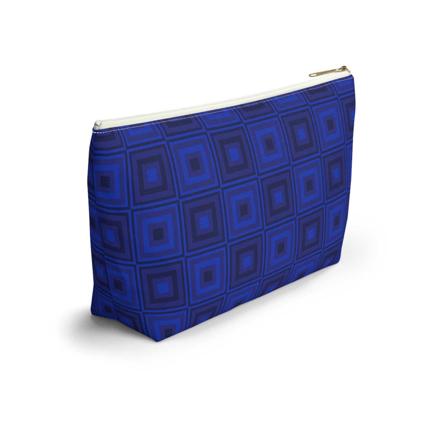 Blue Squares - Accessory Pouch w T-bottom