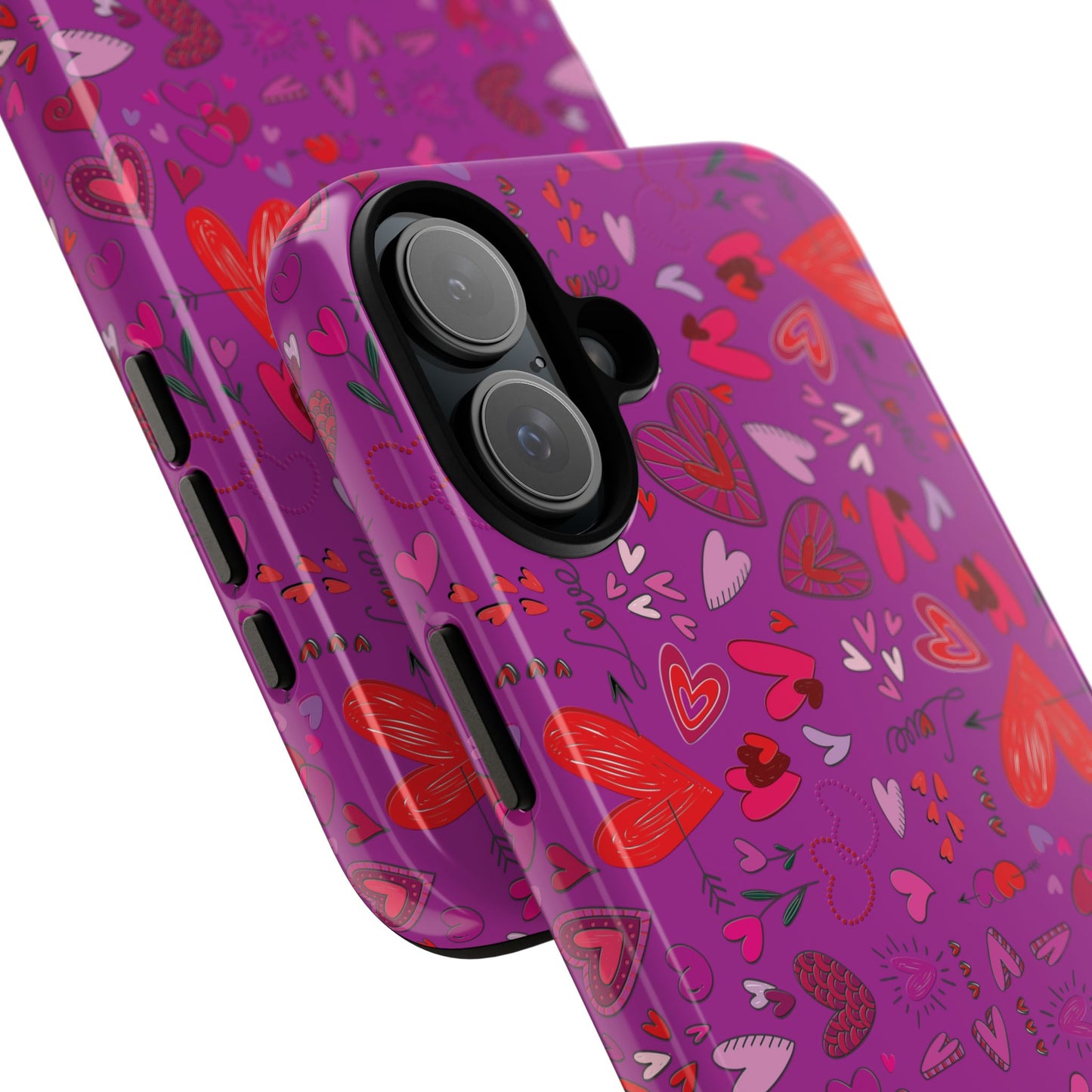 Heart Doodles - Deep Magenta B805AE - Tough Cases