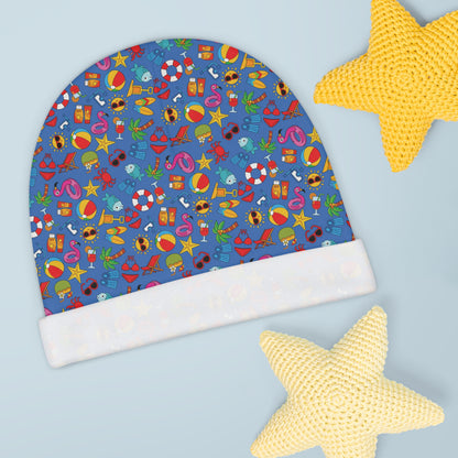 Summer Vibes - Azure 0080FF - Baby Beanie (AOP)