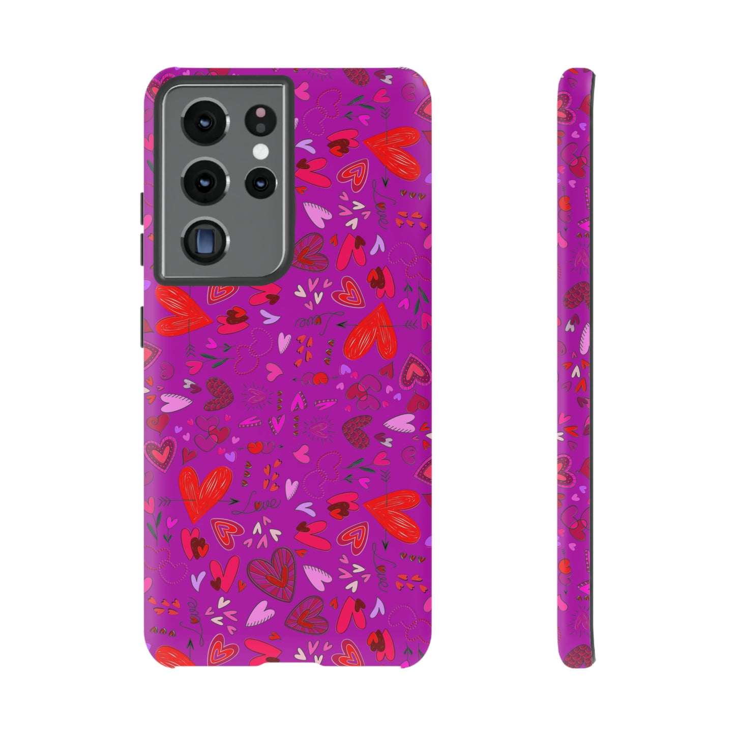 Heart Doodles - Deep Magenta B805AE - Tough Cases