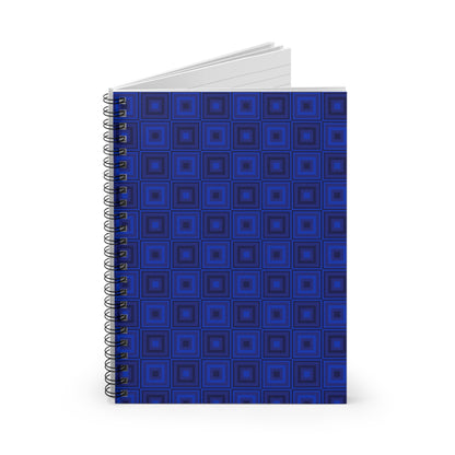 Blue Squares - Spiral Notebook - Ruled Line