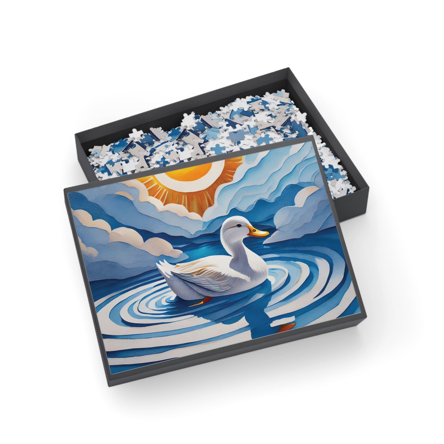 Duck in water with bright sun - Puzzle (500, 1000-Piece)