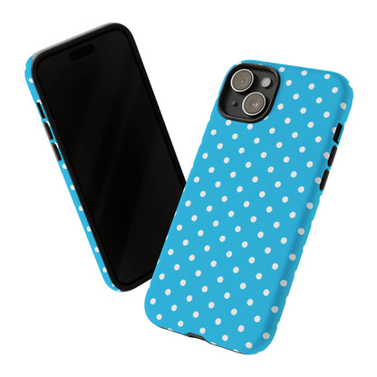 White dots on blue - Tough Cases