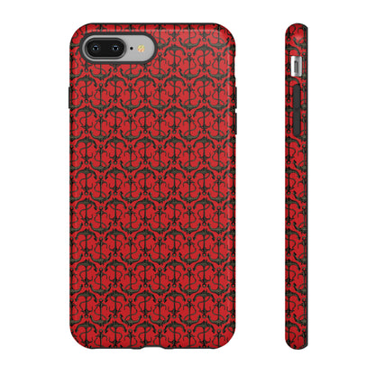 Anchors Away - Black Gray - Scarlet de0000 - Tough Cases