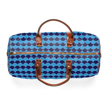 Blue Fans - Azure 0080FF - Waterproof Travel Bag