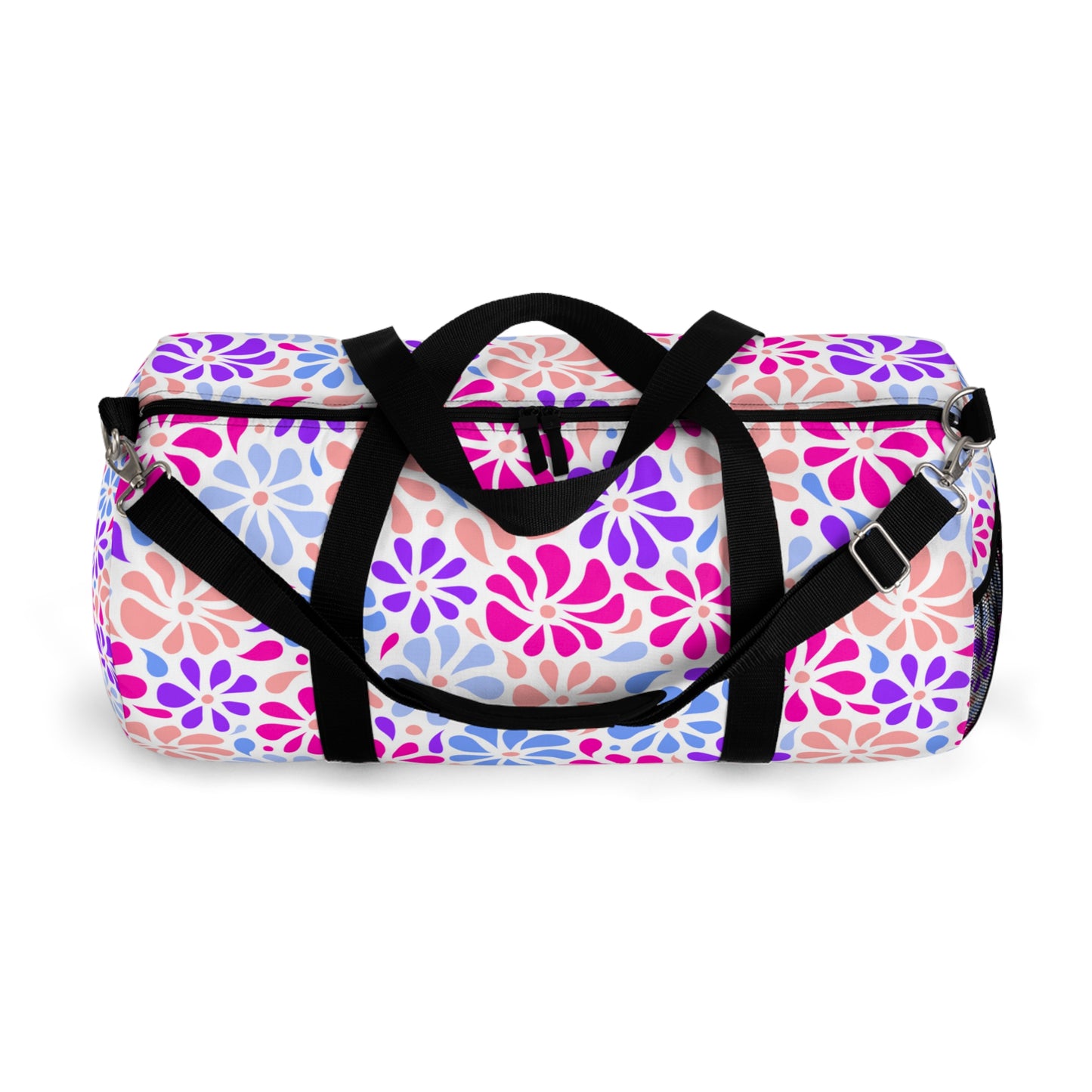 Bright Floral Print - White ffffff - Duffel Bag